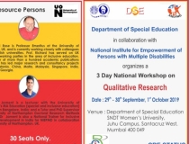 Three Day workshop on Qualitative Research 